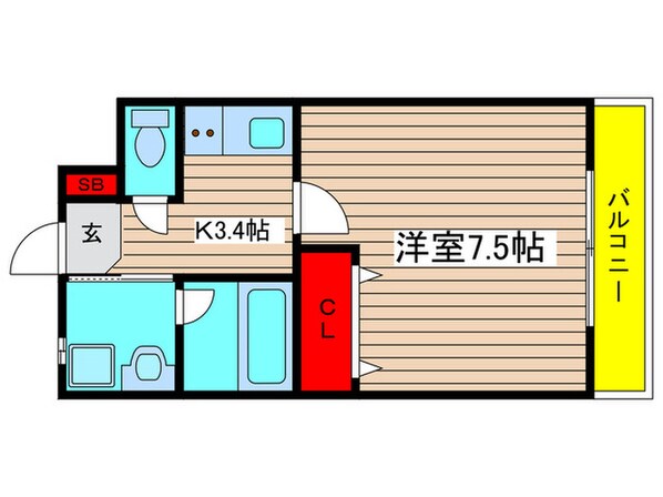 ラフィネ東海通の物件間取画像